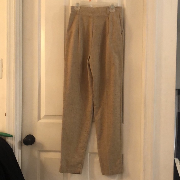 Vintage Pleated Tan/Brown Pants - Picture 5 of 7